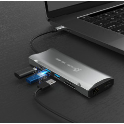 J5CREATE JCD397-N 4K60 USB-C Triple Monitor Docking Station