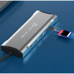 J5CREATE JCD397-N 4K60 USB-C Triple Monitor Docking Station