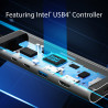 J5CREATE JCD401-N USB4 Dual 4K Multi-Port Hub