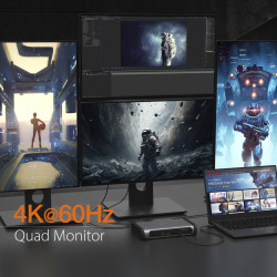 J5CREATE JTD568-FN Thunderbolt 4 Quad Display Dock