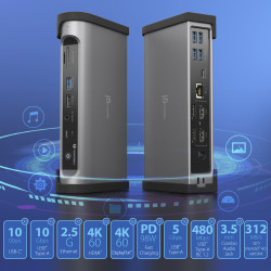 J5CREATE JTD568-FN Thunderbolt 4 Quad Display Dock