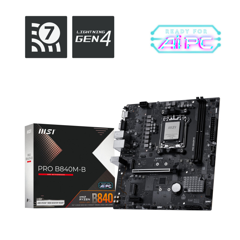 MSI PRO B840M-B Micro-ATX Motherboard