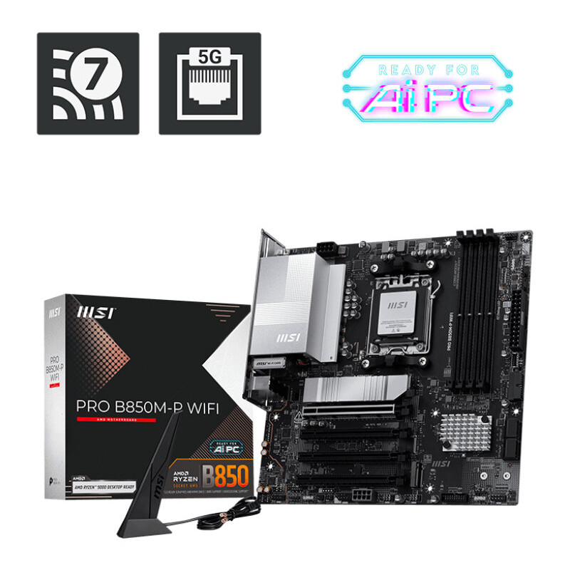 MSI PRO B850M-P WIFI Micro-ATX Motherboard