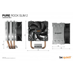 BEQUIET Pure Rock Slim 2 92mm PWM CPU Cooler