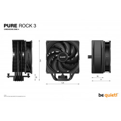 BEQUIET Pure Rock 3 190W TDP CPU Cooler