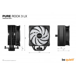 BEQUIET Pure Rock 3 LX ARGB 190W CPU Cooler