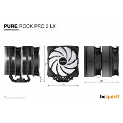 BEQUIET Pure Rock Pro 3 LX 250W TDP CPU Cooler