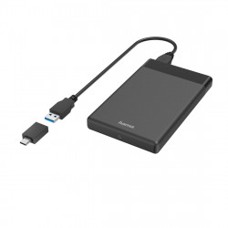 HAMA 00200760 2.5" SATA Drive Caddy with USB-A 3.2 Gen 1 & USB-C Adapter