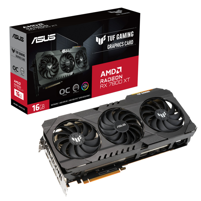 ASUS TUF GAMING RX 7800 XT OC 16GB GDDR6 Graphics Card
