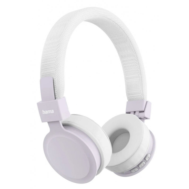 HAMA Freedom Lit III Bluetooth Headset with Microphone, 3.5mm Jack/USB-C, Foldable, White