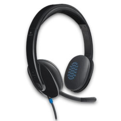 Logitech H540 USB Headset with Noise-Cancelling Microphone and On-Ear Controls