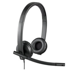 Logitech H570E Stereo Headset with Boom Mic, USB, Noise Cancelling