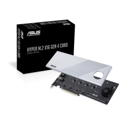 ASUS Hyper M.2 x16 Gen 4 PCIe 4.0/3.0 NVMe RAID Adapter