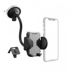 HAMA 00201521 2-in-1 Mobile Phone Holder with Flexible Arm and 360° Rotation