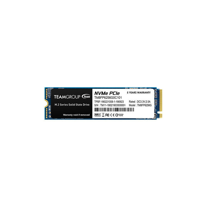 TEAM TM8FP6256G0C101 256GB M.2 NVMe PCIe Gen3 SSD