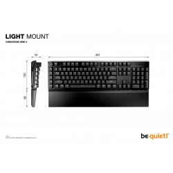 BEQUIET BT003UK Light Mount Silent Linear RGB Mechanical Keyboard with 3D Media Wheel & 5 Macro Keys