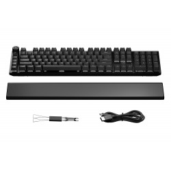 BEQUIET BT004UK Silent Tactile RGB Mechanical Keyboard with Media Wheel & 5 Macro Keys