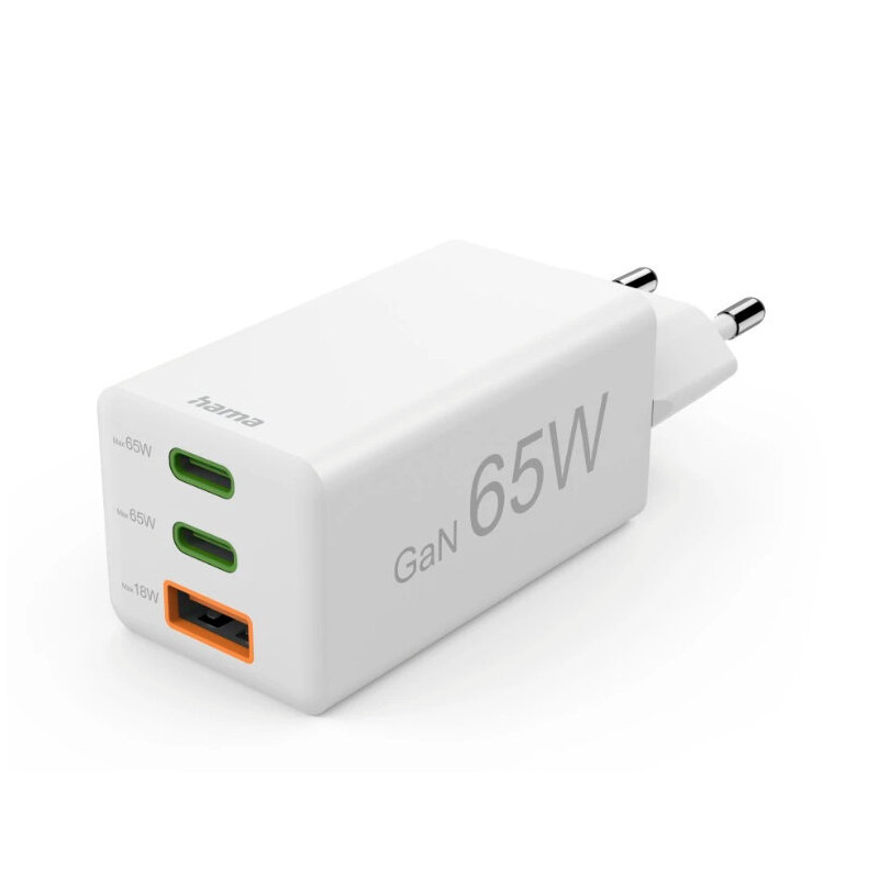 HAMA 00201996 65W USB-C & USB-A Travel Charger