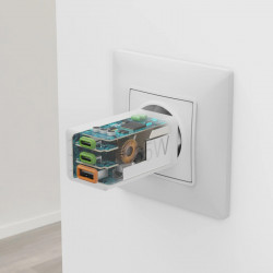 HAMA 00201996 65W USB-C & USB-A Travel Charger