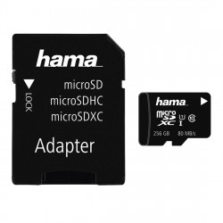 HAMA 256GB microSDXC Card with SD Adapter Class 10 UHS-I
