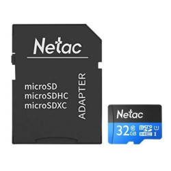 NETAC NT02P500STN-032G-R 32GB microSDHC Card with Adapter