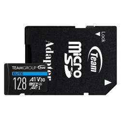 TEAM Elite 128GB microSDXC UHS-I U3 A1 Memory Card with Adapter