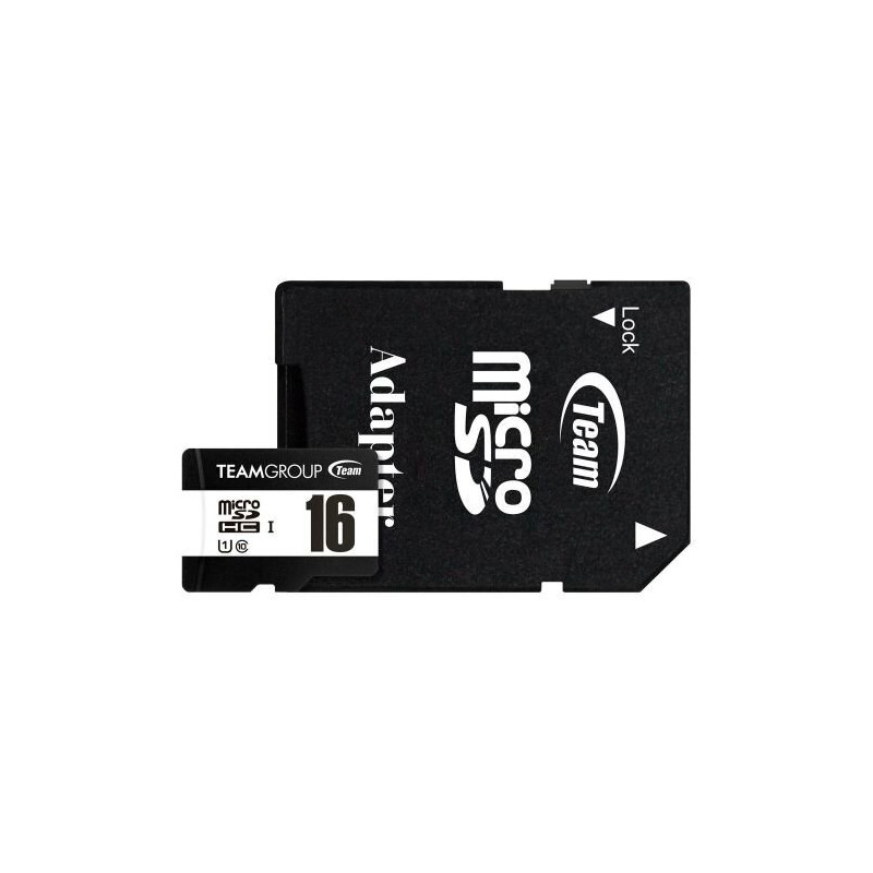 TEAM TUSDH16GCL10U03 16GB MicroSDHC UHS-I U1 C10 Memory Card