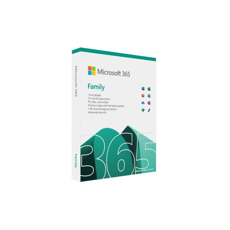 Microsoft Office 365 Family 6 Users 1 Year Subscription