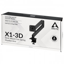 ARCTIC X1-3D Single Gas Spring Monitor Arm
