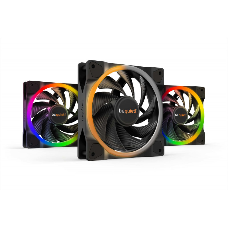 BEQUIET Light Wings 120mm PWM ARGB High-Speed Case Fan 3-Pack