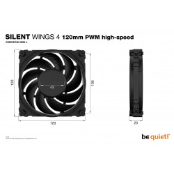 BEQUIET Silent Wings 4 120mm 2500RPM PWM Fan