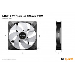 BEQUIET BL120 Light Wings LX 120mm PWM ARGB Case Fan