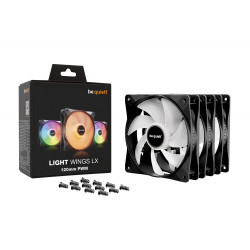 BEQUIET Light Wings LX 120mm PWM ARGB Case Fans (3-Pack)