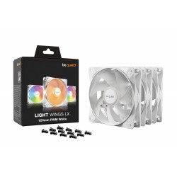 BEQUIET Light Wings LX 120mm PWM ARGB Case Fan 3-Pack