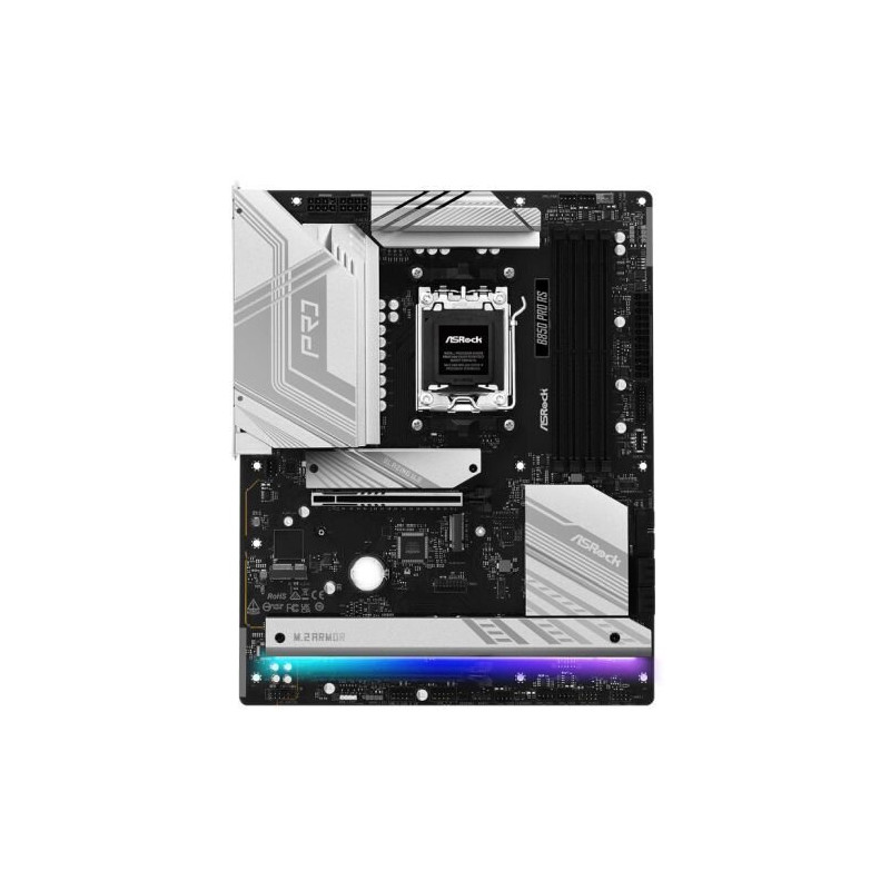 ASRock B850 Pro RS AM5 ATX Motherboard with 4x DDR5, 4x M.2, 2.5GbE LAN, USB-C
