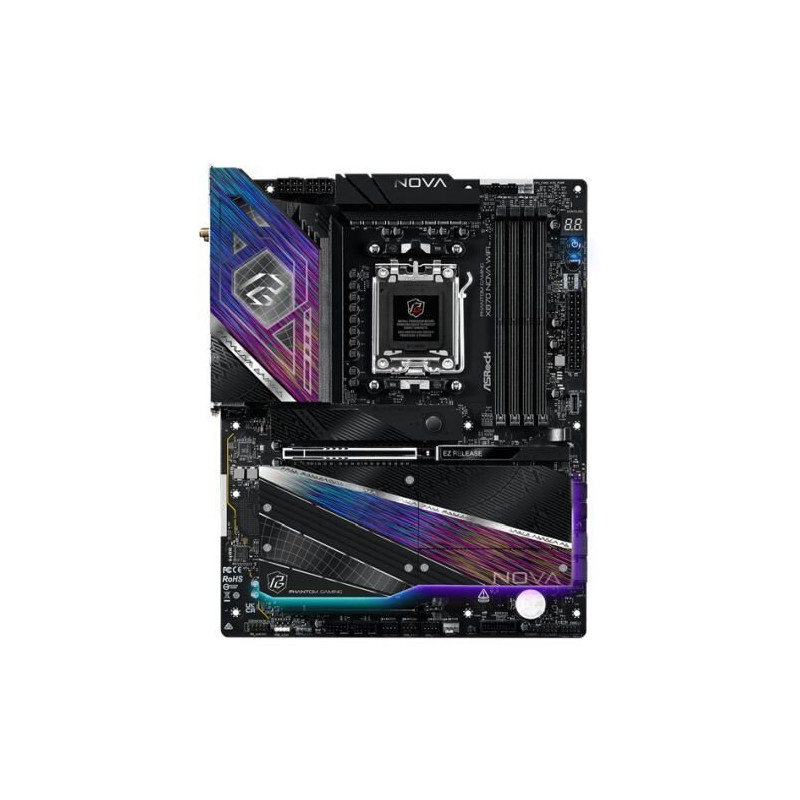 ASROCK X870 NOVA WIFI AM5 ATX Motherboard with Wi-Fi 7, 5G LAN, 4x DDR5, 2x USB4