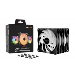 BEQUIET Light Wings LX 120mm PWM ARGB Case Fan 3-Pack