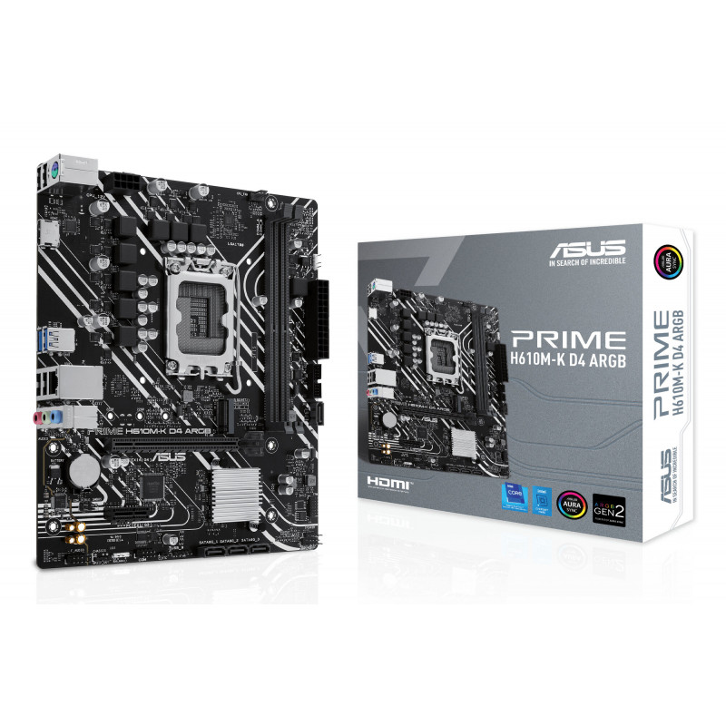 ASUS PRIME H610M-K D4 ARGB Motherboard