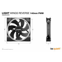 BEQUIET Light Wings 140mm PWM ARGB Case Fan