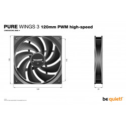 BEQUIET Pure Wings 3 120mm PWM High-Speed Case Fan
