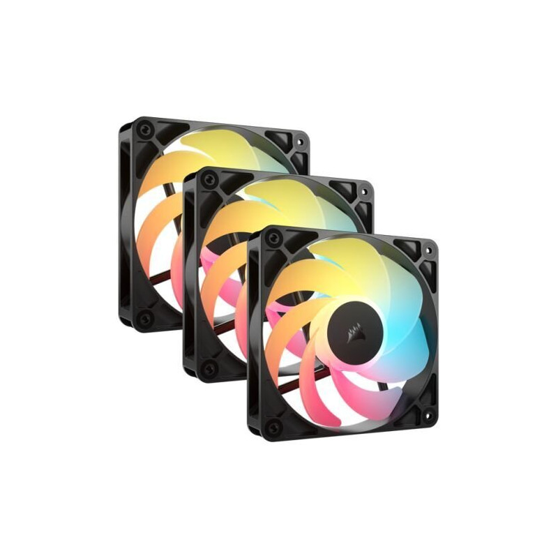 CORSAIR RS120 RGB 12cm PWM Reverse Blade Case Fans (3-Pack)