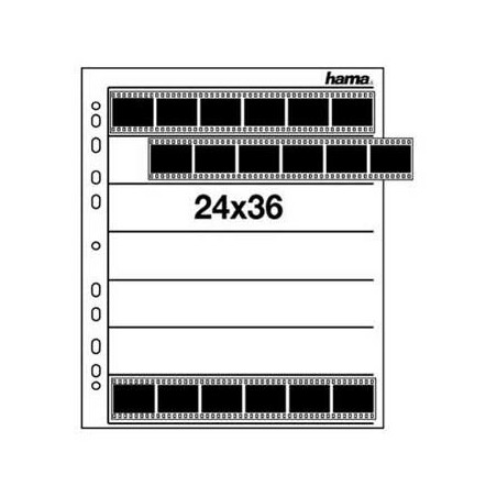 HAMA 00002250 24x36mm Negative Sleeves, 25 Pack