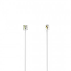 HAMA 00201133 RJ11 6P4C Modular Cable, Male to Male, 3m, White