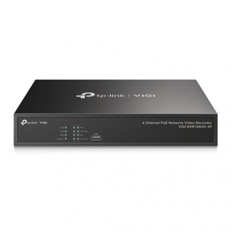 TP-LINK VIGI NVR1004H-4P 4-Channel PoE+ NVR with 16MP Decoding, 4K HDMI Output