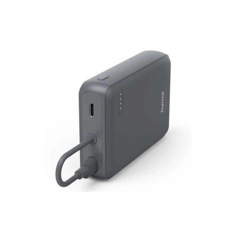 HAMA 10000mAh Travel Power Bank with Dual USB-C & LED Indicator